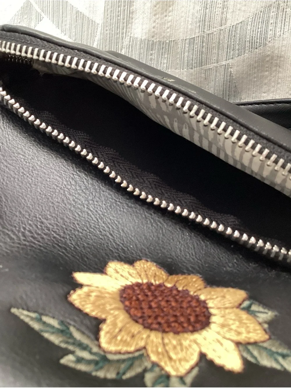 Tilly’s Black Sunflower Embroidered Mini Backpack
